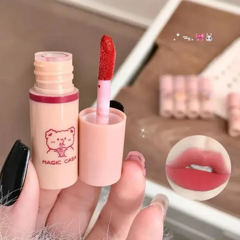 MAGIC CASA 4-Pc Bear Matte Liquid Lipstick Set – Waterproof