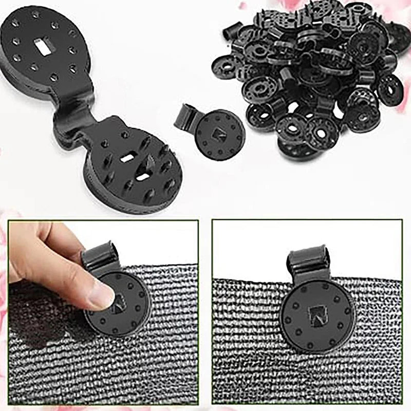 100-Pack Shade Cloth Snap Clips | Greenhouse Net Clamps
