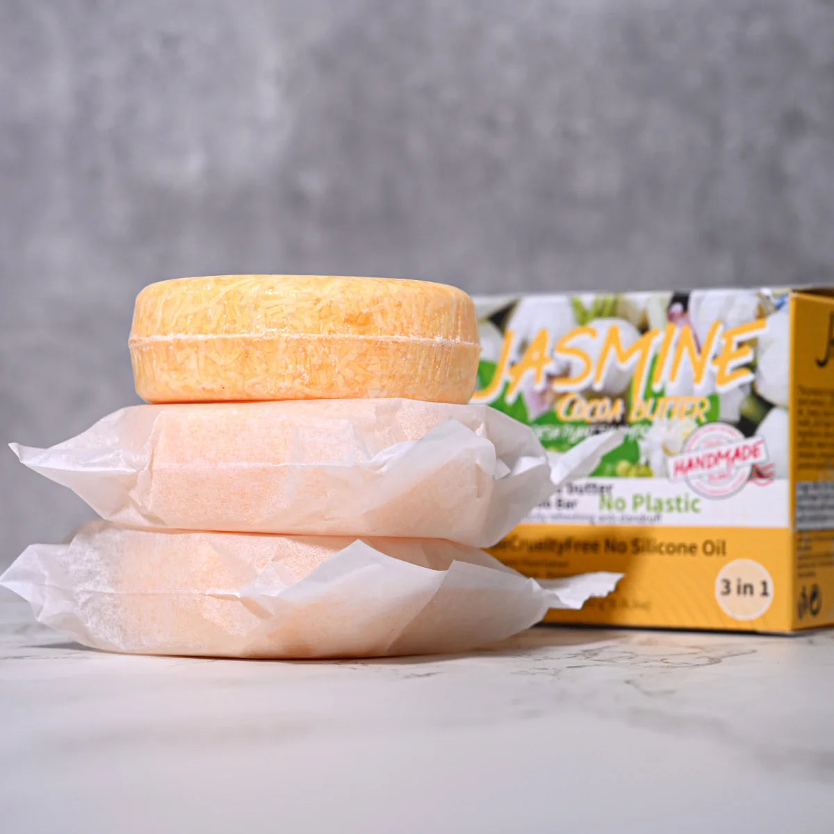 Jasmine & Ginger Shampoo Soap Bars 3-Pack | Vegetable Oil