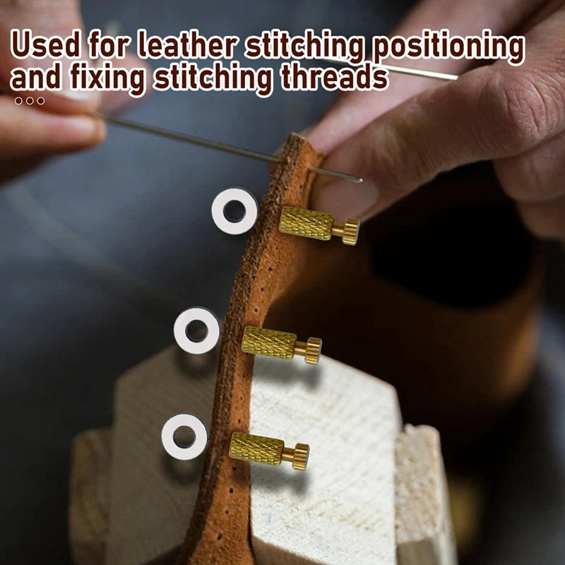 WISH 24PCS Leather Sewing Located Needles, DIY Leather Suture Positioning Needle Position Leather Edge Pins 2 Models Oasis Select