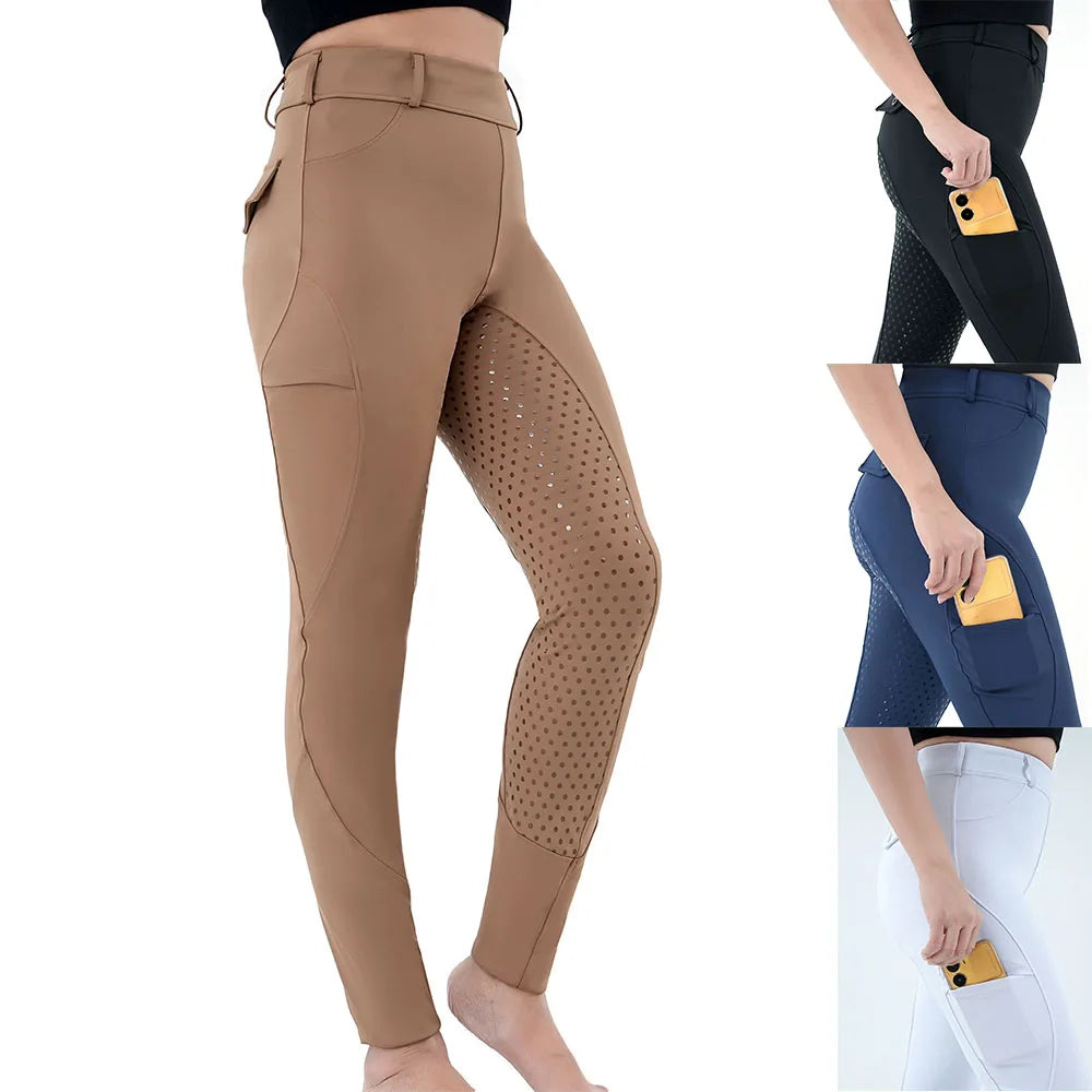 Women's Horse Riding Pants Full-Seat Breeches Equestrian Schooling Tights Outdoor Sportswear Knight Equipment Clothes Oasis Select