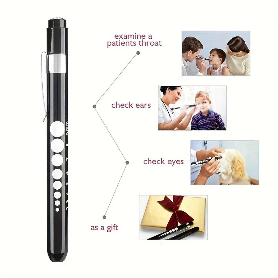 ESMARTER Medical Pen Light with Pupil Gauge & Ruler | 300 Lm