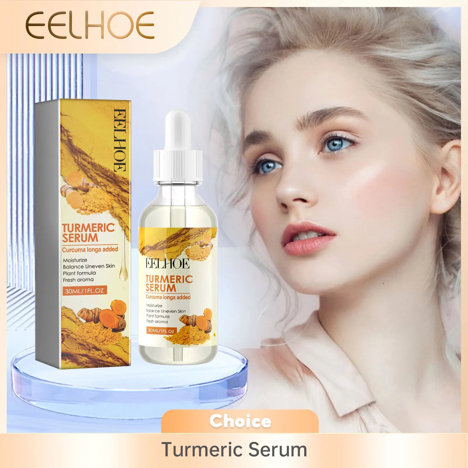 EELHOE Turmeric Serum – Dark Spot, Anti-Wrinkle & Brightening Face Brightening Serum Oasis Select