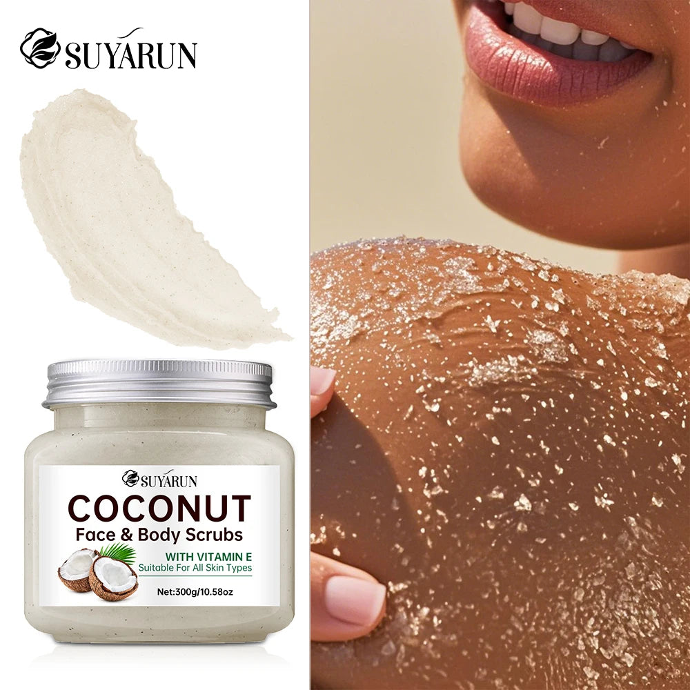 SUYARUN Organic Coconut Sugar Body Scrub 300g – Exfoliating Body Scrub Oasis Select