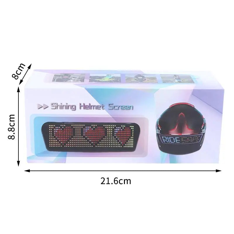 SUSU Motorcycle Helmet Warning Light Led Helmet Display Night Riding Helmet Tail Light DIY Moto Accessories Oasis Select 1pc