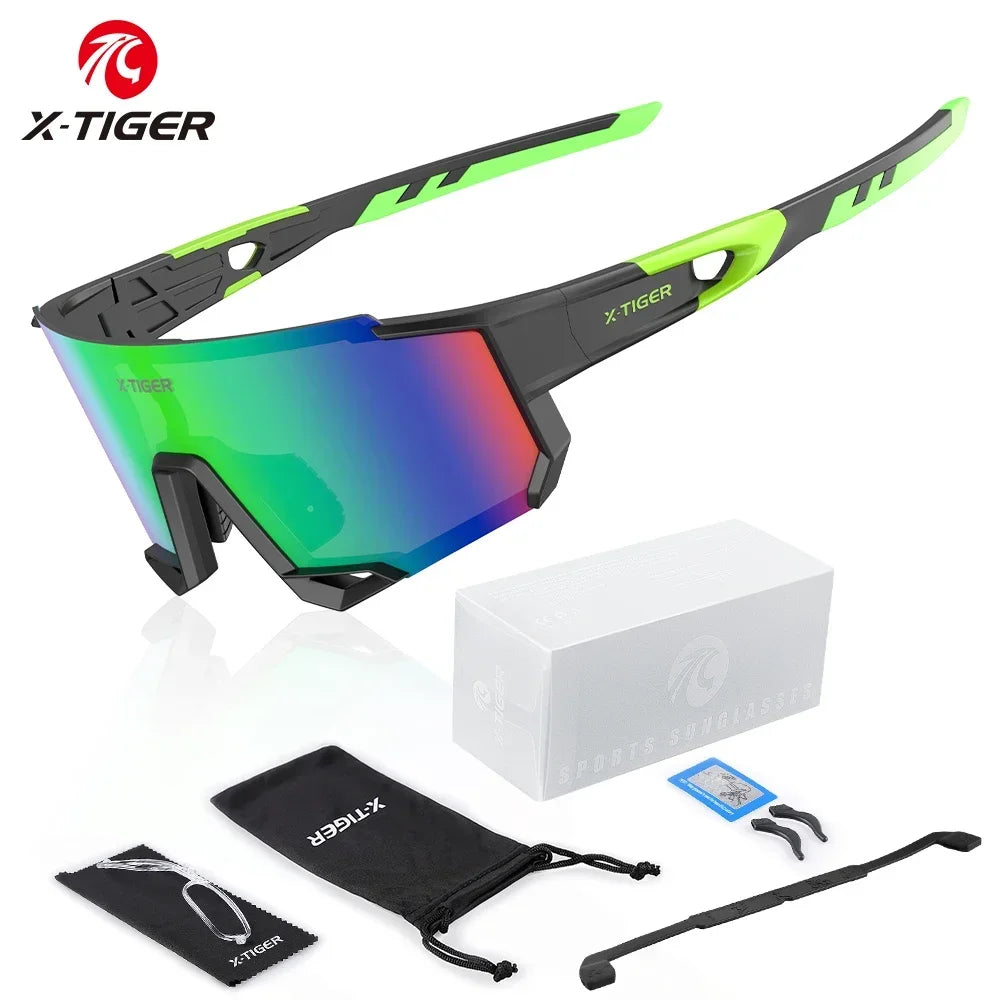 X-TIGER Color Polarized Cycling Glasses Men Women Sports Sunglasses Road MTB Bike Bicycle Riding Protection Goggles Eyewear Oasis Select X-YJ-PXS03 ONE SIZE