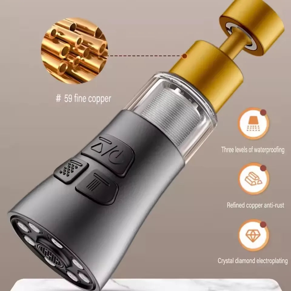 360° Rotate Kitchen Faucet Extender With Filter Function Universal Aerator Splash Filter Washbasin Faucet Bubbler Nozzle Aerator Oasis Select