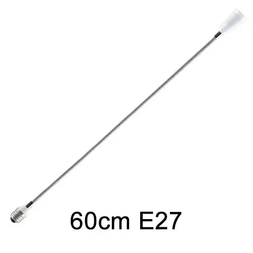 E27 to E27 Flexible Bulb Socket Extender E27 Lamp Rotating Base Lamp Holder 110V 220V Extension Converter 6/9/15/20/30/35/60cm Oasis Select 60CM E27 to E27