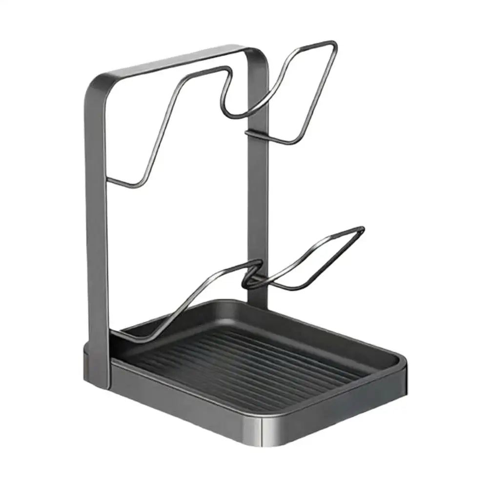 Pot Lid Organizer Anti-Slip Kitchen Storage Stand Kitchen Lid Rack for Pot Pan for Ladle Spatula Spoon Plate Dish Cabinet Oasis Select D