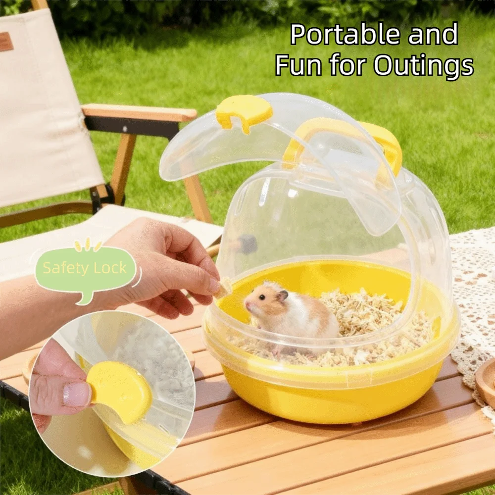 Portable Hamster Carrier Cage – Transparent Travel Box for Pets