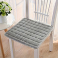Square Plush Flannel Dining Chair Cushions with Shoulder Strap - All-Season Thin Warmth, Cozy Stool Accessories Oasis Select Grey 40x40cm