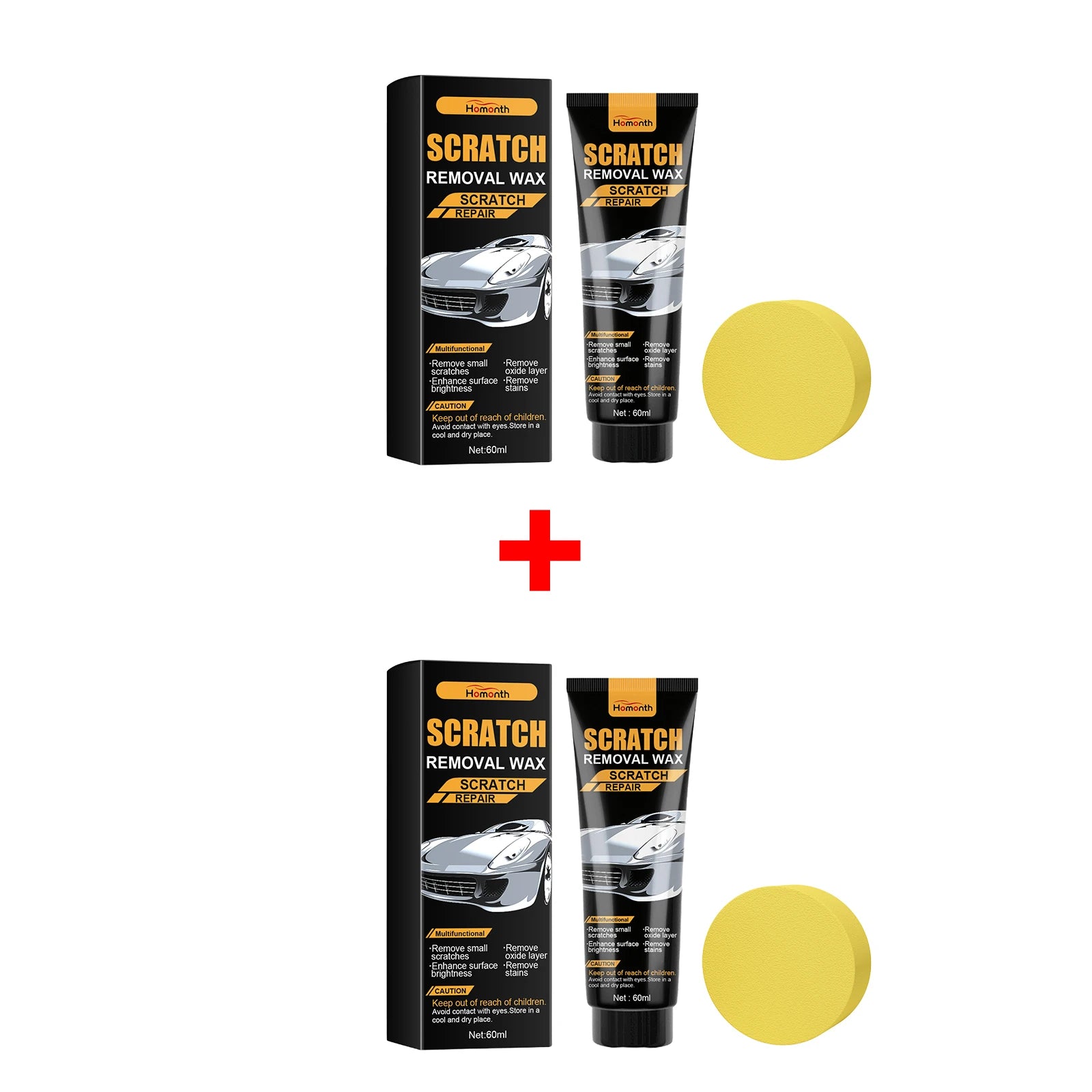 Scratch Removal Wax for Car Scratch Remove Surface Stains Clay Scratch Repair Paste Restores and Protects Polishing Car Care Oasis Select 2pcs