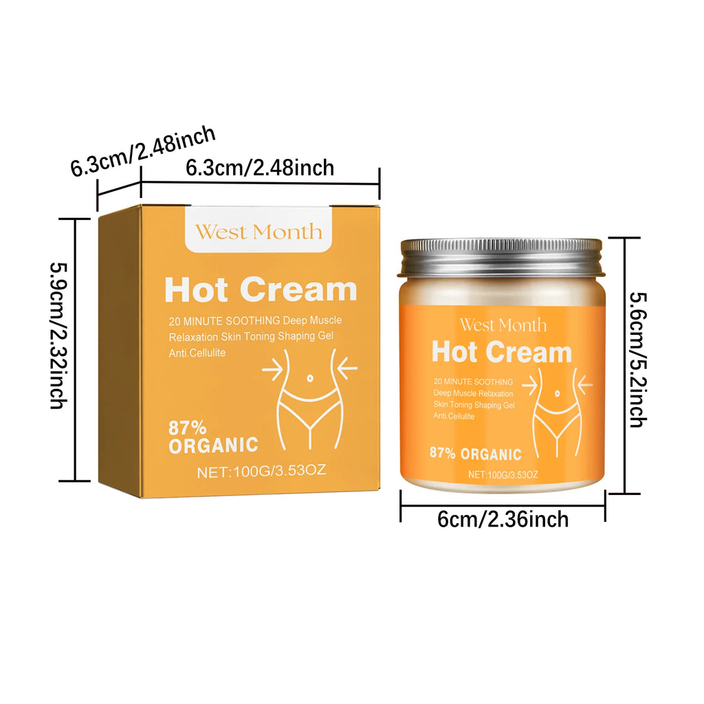 Hot Cream Massage Slimming Cream 87% Organic Anti Cellulite Slimming Lotion Thermal Fat Burning Massage Weight Loss Cream Oasis Select