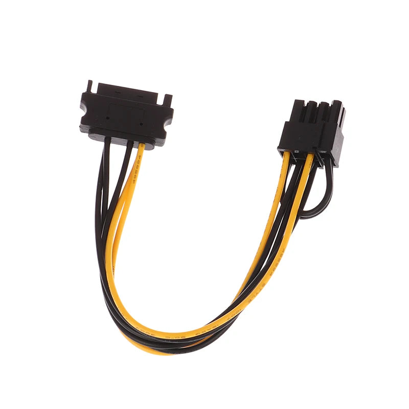 1Pc 15Pin SATA Male to 8Pin(6+2) PCI-E Power Supply Cable 20cm Graphics Card Power Converter Cable Oasis Select
