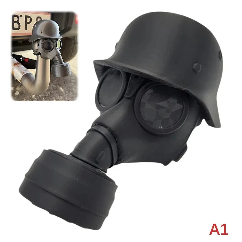 Trailer Hitch Cover With Steel Helmet And Gas Mask 3D Printed Trailer Hitch Ball Cover Prevent Receiver Tube From Rusting Oasis Select A1