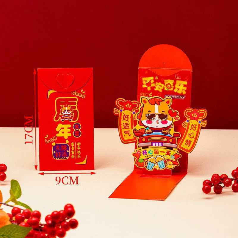 Chinese New Year Red Envelopes Red Pocket Year Of Horse Lucky Money Pockets Spring Festival Gift New Year Eve Hongbao Oasis Select A7