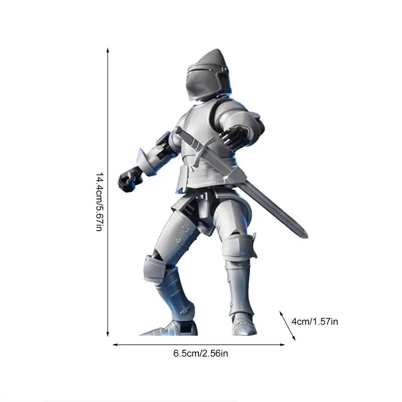Medieval Action Figures Anime Figures Toys Movable Robot Multi-Jointed Dummys Fully Articulated Action Figures for Desk Display Oasis Select