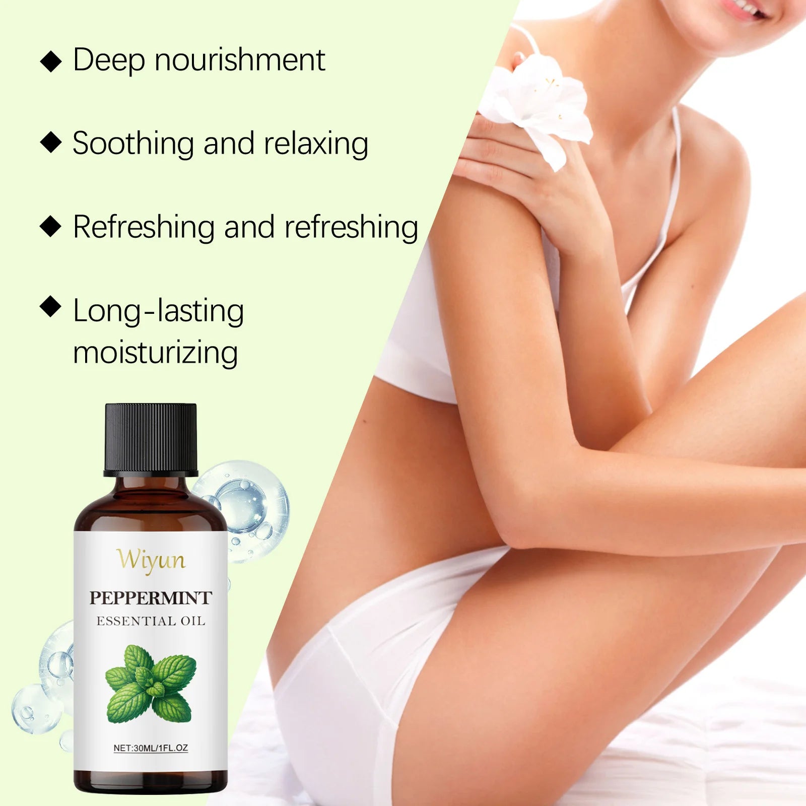 Peppermint Essential Oil Body Massage Oil – Deep Hydrating