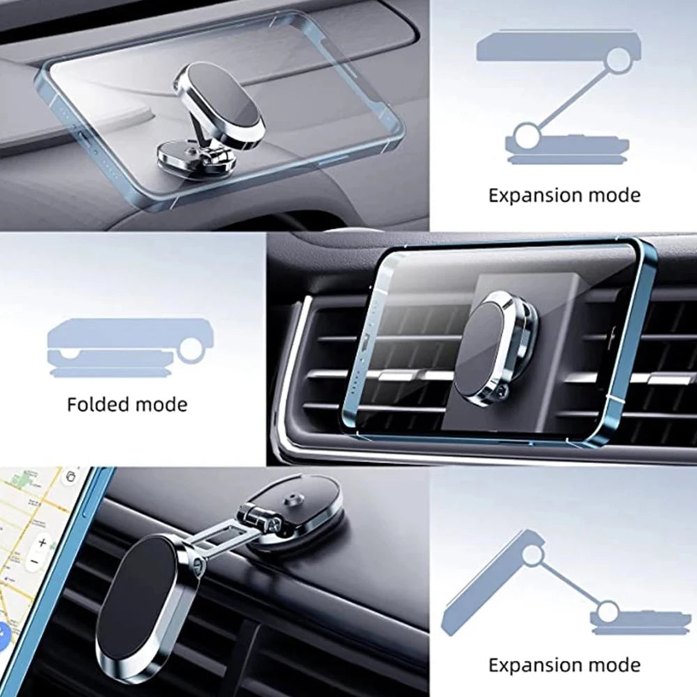 Magnetic Car Phone Holder Magnet Smartphone Mobile Stand Cell GPS For iPhone 15 14 13 Pro Max X Xiaomi Mi Huawei Samsung LG Oasis Select