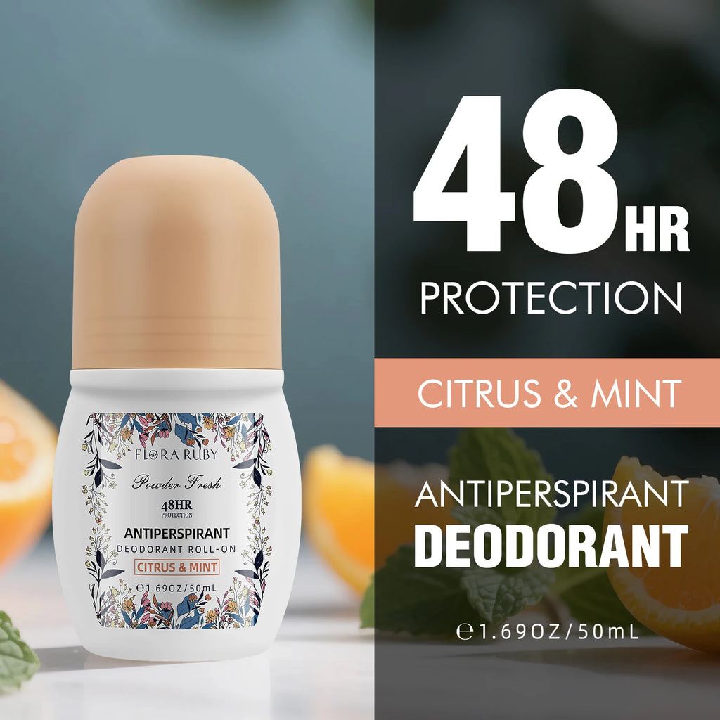 50ml Roll On Deodorant Whole Body Anti Sweat Deodorant Roller Ball Balm Refreshing Fragrance Underarm Armpit Body Remove Odor Oasis Select CITRUS MINT