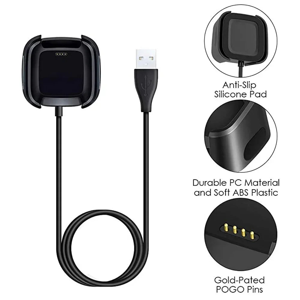 USB Charger Dock for Fitbit Versa 1, Versa 2 & Versa Lite Smartwatch Charger Dock Oasis Select