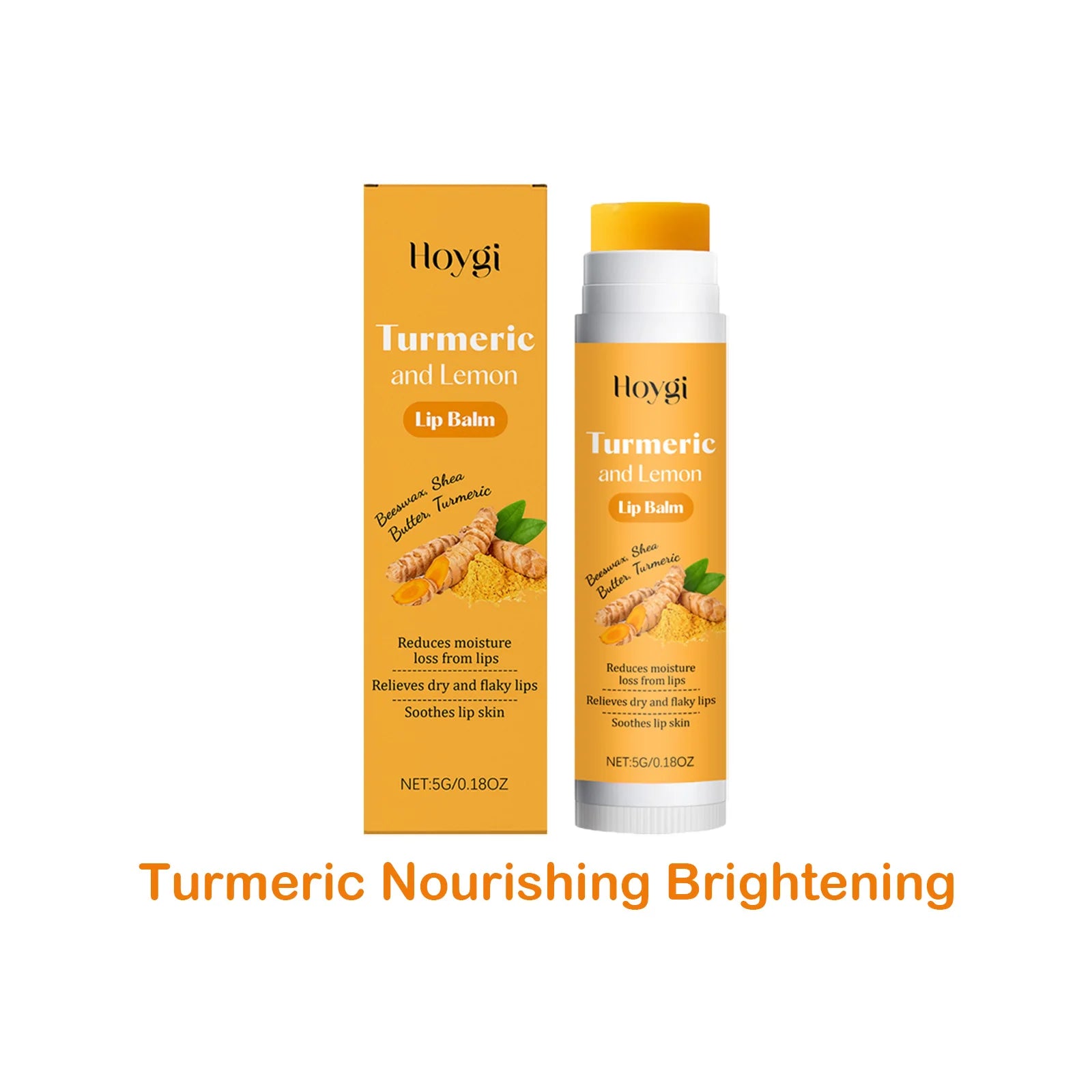 Hoygi Lip Balm – Lemon, Turmeric & Tallow for Chapped Lips Moisturizing Lip Balm Oasis Select Turmeric