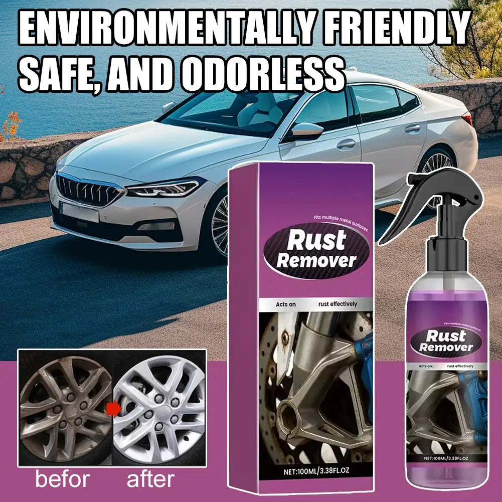 1/3/5Pcs Car Rust Remover Spray Safe Auto Paint Metal Surface Treatment for Chassis, Wheels, Tools Prevents Corrosion Degreaser Oasis Select