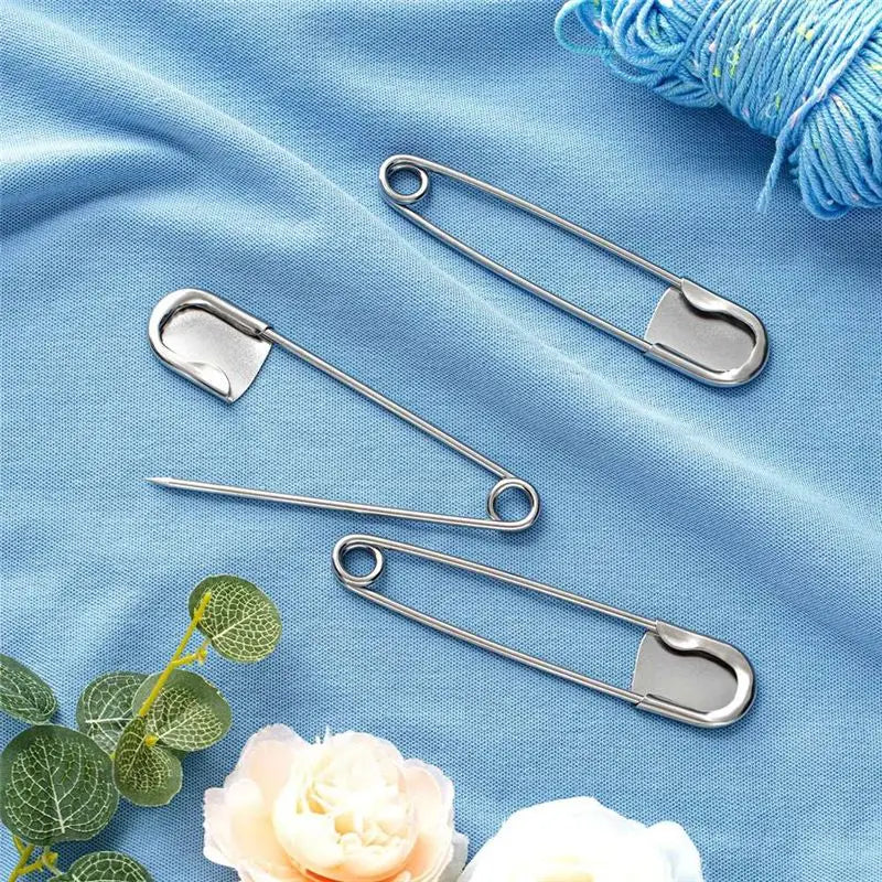 LIKE WISH 10 Pcs 5 Inch Jumbo Stainless Steel Pins Large Heavy Duty Huge Strong Laundry Pins For Upholstery Sewing Quilting Oasis Select