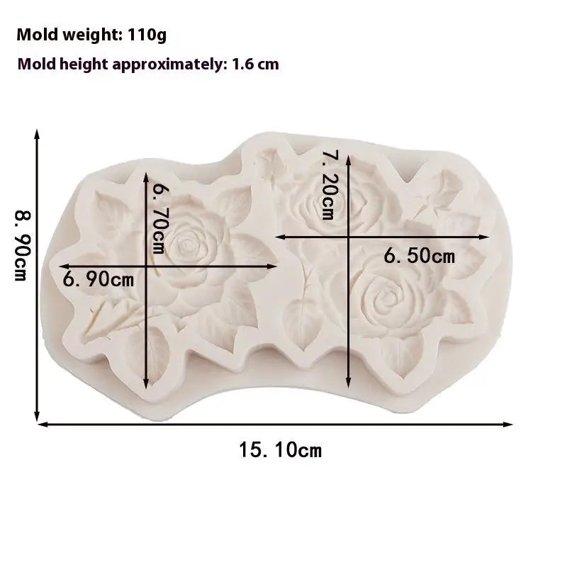 Flowers Leaves Silicone Sugarcraft Mold Chocolate Cupcake Baking Mould Fondant Cake Decorating Tools Oasis Select Gray