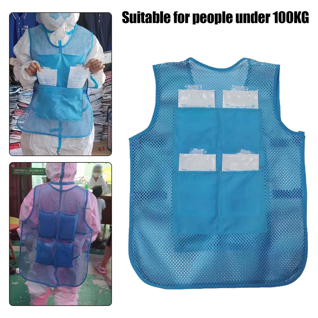 Summer Ice Pack Cooling Vest Ice Cube Ice Pack Vest Vest With 8 Ice Packs Heatstroke Safety Vest Clothing Jacket Oasis Select