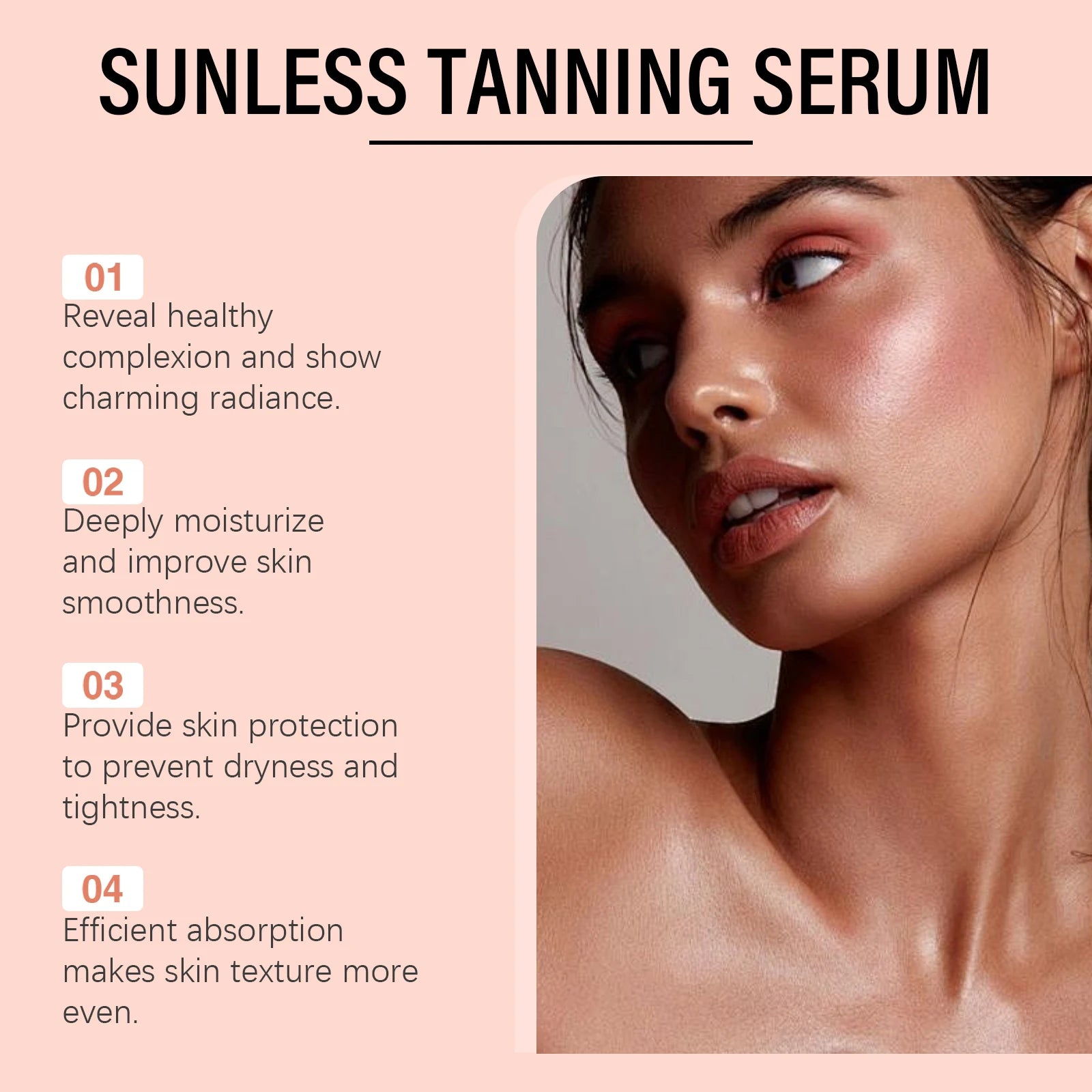 Herbal Sunless Tanning Essence Promote Melanin Production Natural Bronzer Moisturizer Against Sunburn Self Tanner Drops Liquid Oasis Select