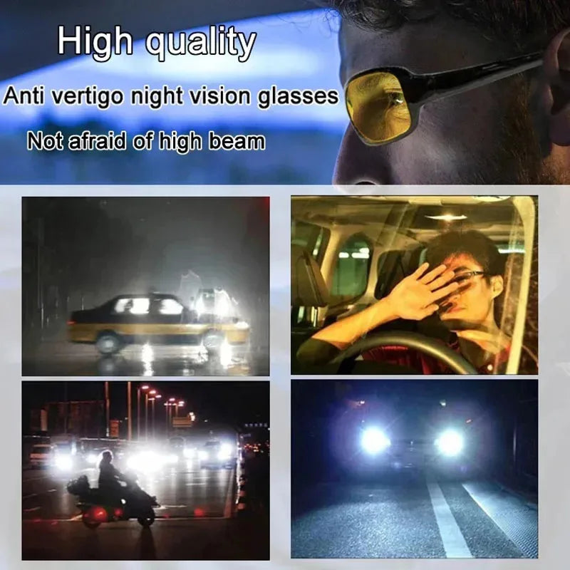 1/2/3/4/5pcs Professional Driving Glasses Polarized Yellow Car Goggles Driving Sunglasses Anti-Glare Vintage Glasses Accessories Oasis Select