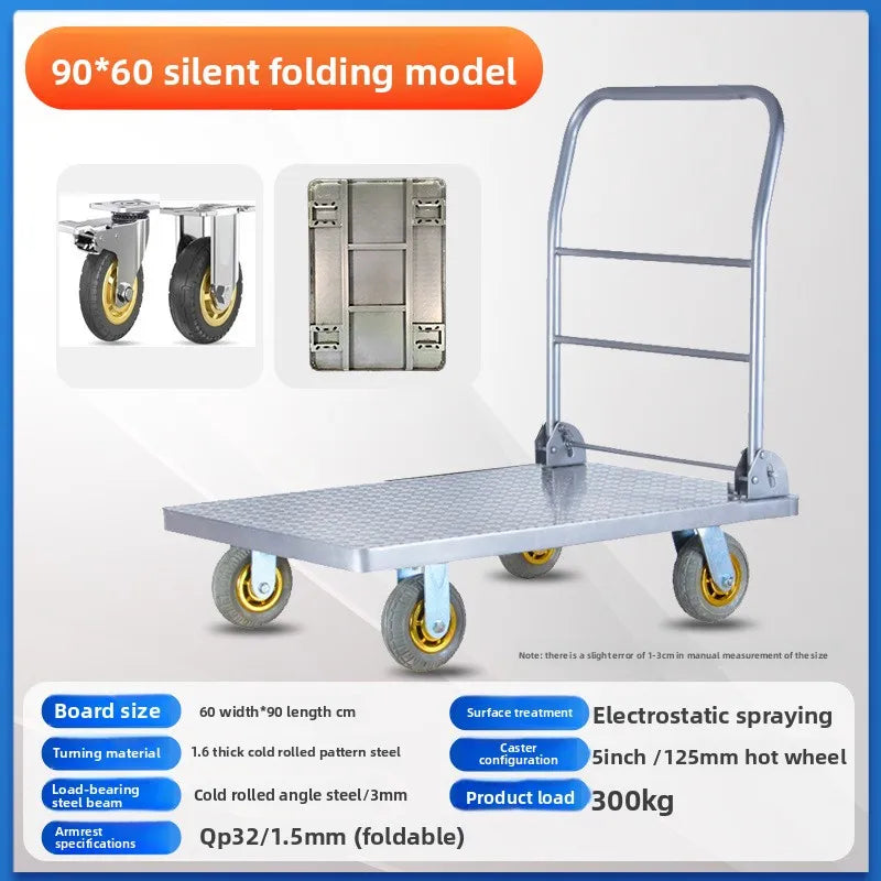 Multi-functional trolley flatbed trailer moving flatbed trailer trolley pulling load bearing folding trailer Oasis Select 90-60-5B