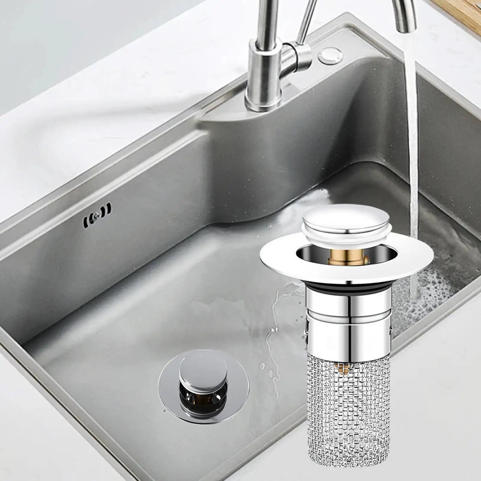 Sink Stopper Hair Catcher Anti-Clogging Replacement Drain Strainer for Sink Kitchen Draining Plug for Home Apartment Dormitory Oasis Select