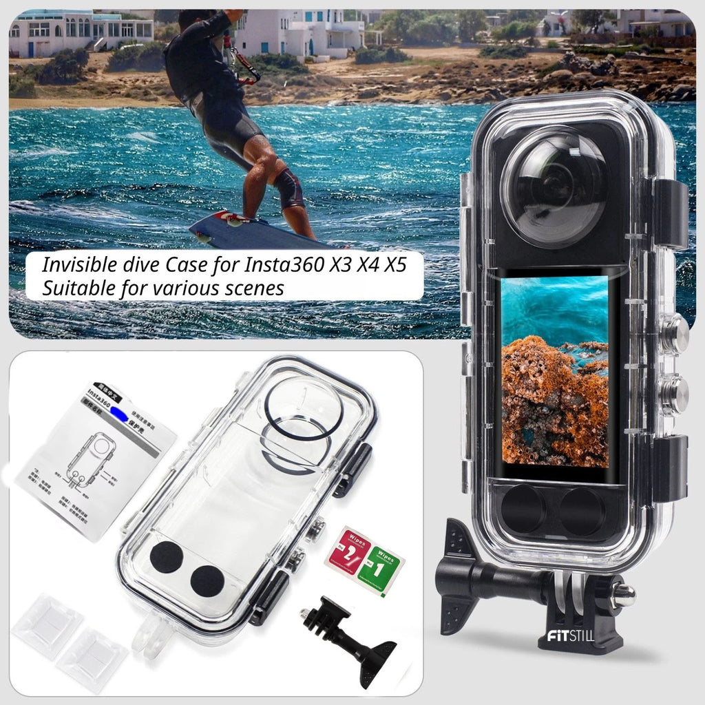 Invisible Dive Case for Insta360 X3/X4/X5 | 60M Waterproof