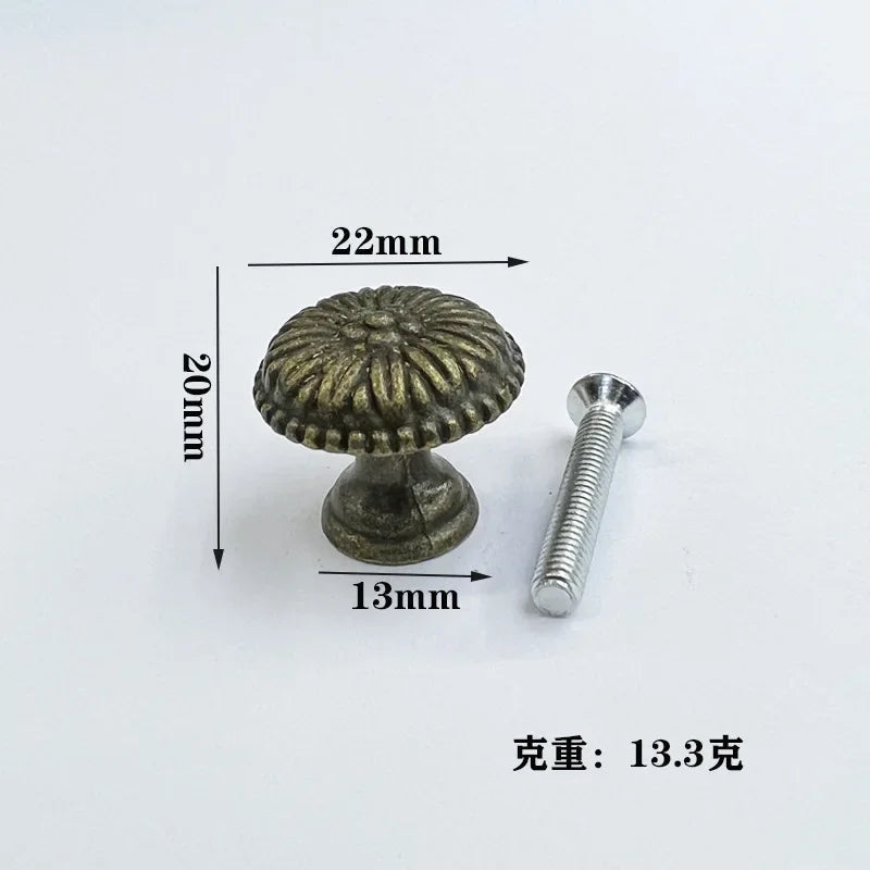 Antique Style Pull Handles Bronze Tone Retro Alloy Kitchen Drawer Cabinet Door Knobs Furniture Hardware Fittings