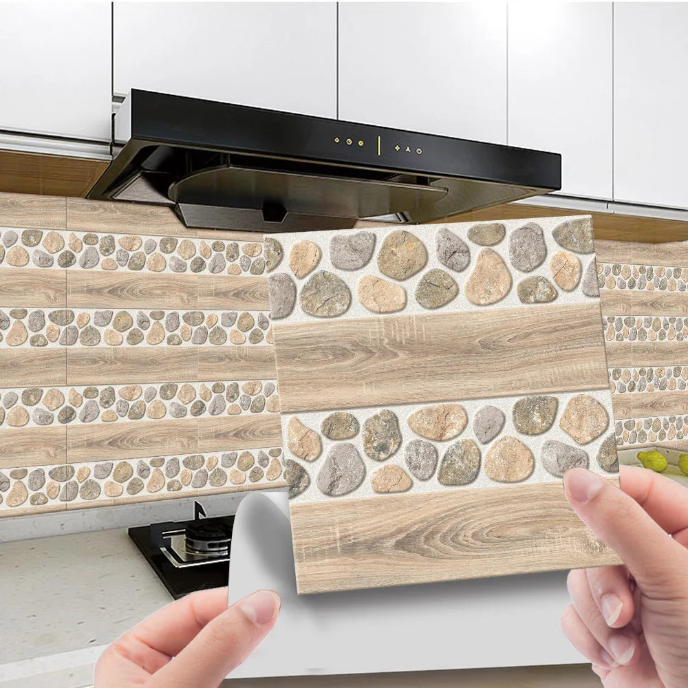 Imitation wood grain texture tiles pasted antique self-adhesive tiles pasted retro wall stickers can be removed Oasis Select WDT022 20cm x 20cm 20pcs