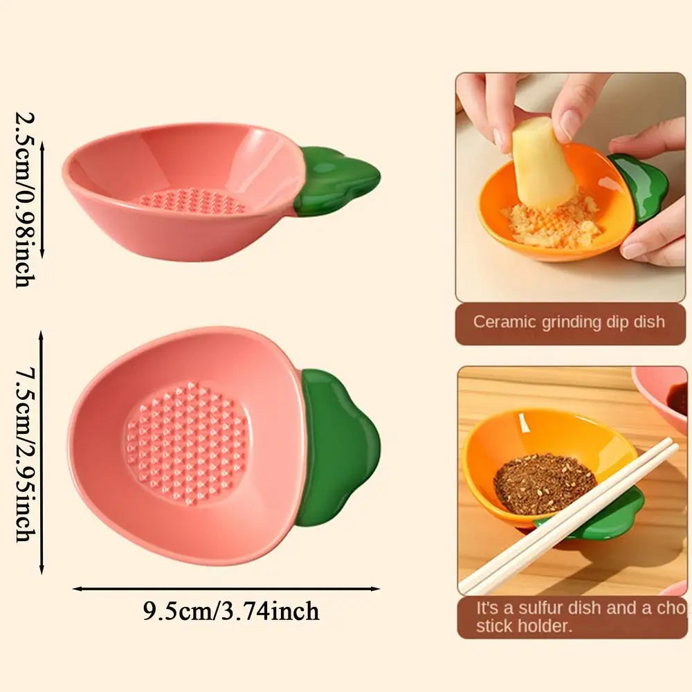 Ceramic Grater Plate – Garlic, Ginger, Cheese & Zest