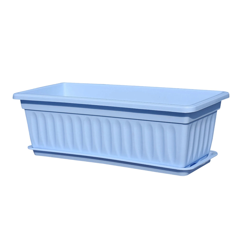 Plastic Vegetable Planters Rectangular Flowerpots For Balcony Indoor Gardening Breathable Plants Pots Garden Tools Oasis Select Blue One Size