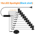 3W 12V Aluminum Dimmable LED Spotlight for Ceiling Light Toy Wine Cooler Display Souvenir Collect Cabinet Shelf,Decorative Lamps Oasis Select 10xSpotlight Black White