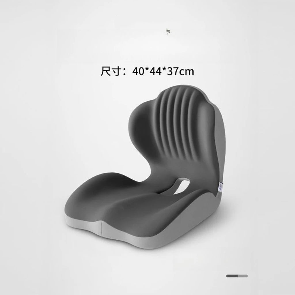 Soft Memory Cotton Seat Cushion Office Sedentary Seat Cushion Decompression Sitting Posture Correction Artifact Chair Cushion Oasis Select Double gray