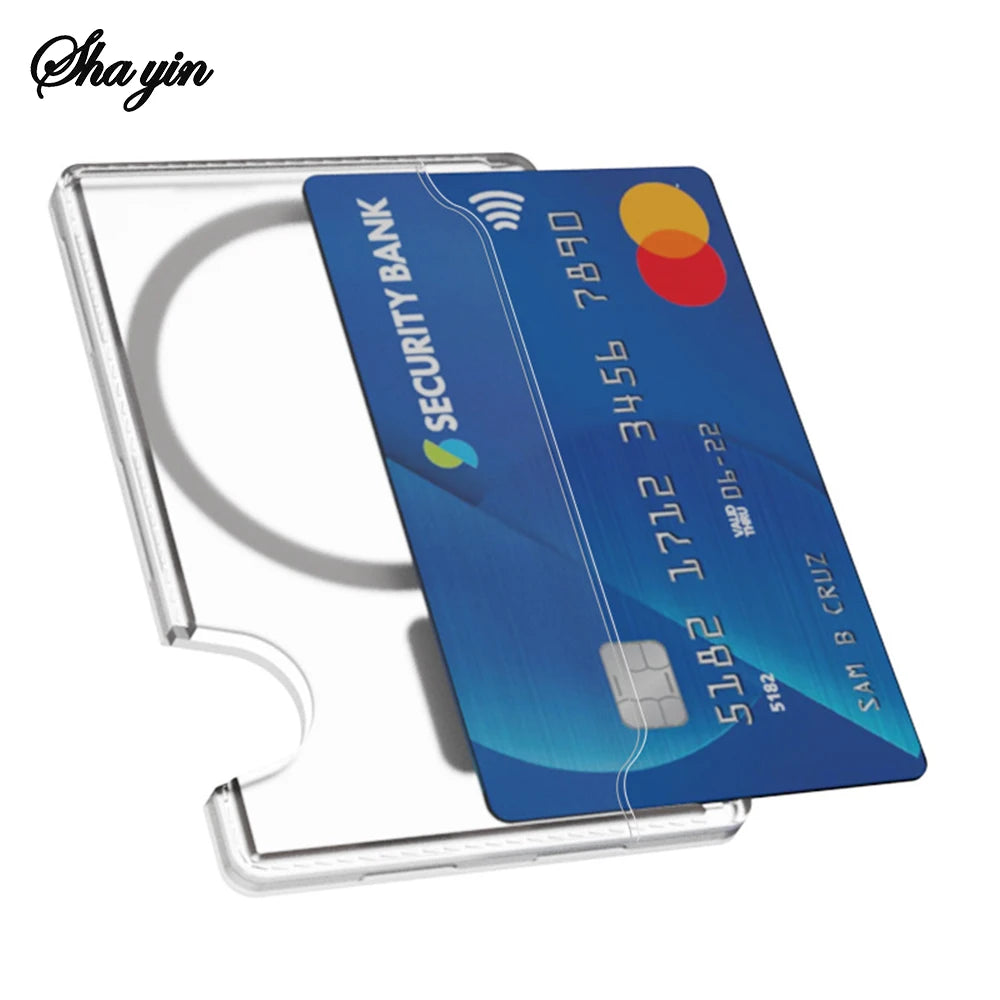 Magnetic Clear Wallet Case Card Slots – iPhone 12 to 16 Pro Max