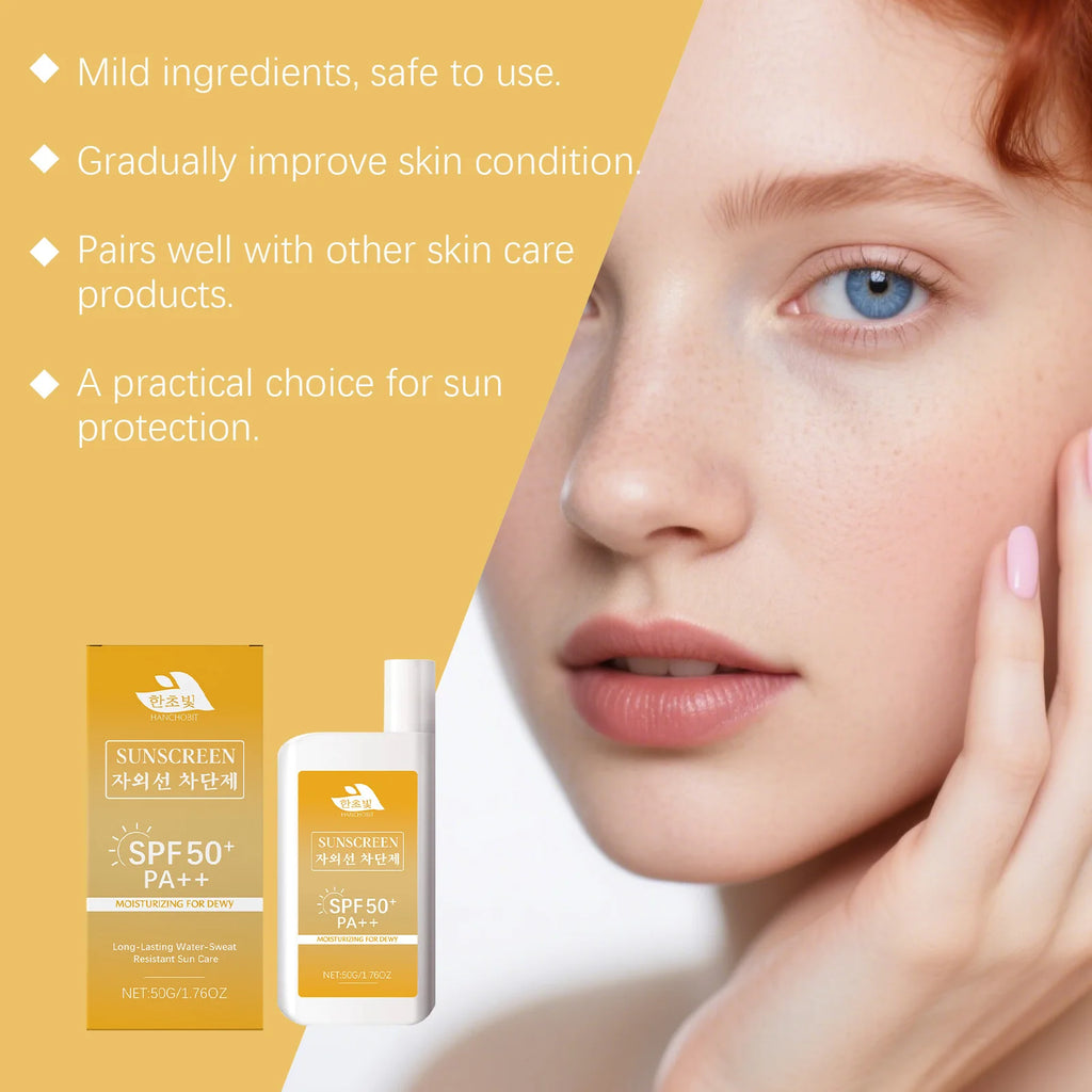 Lightweight Hydrating Sunscreen SPF 50++ Long Lasting UV Protection Fast Absorb No Sticky Oil Control Refreshing Sunblock Lotion Oasis Select