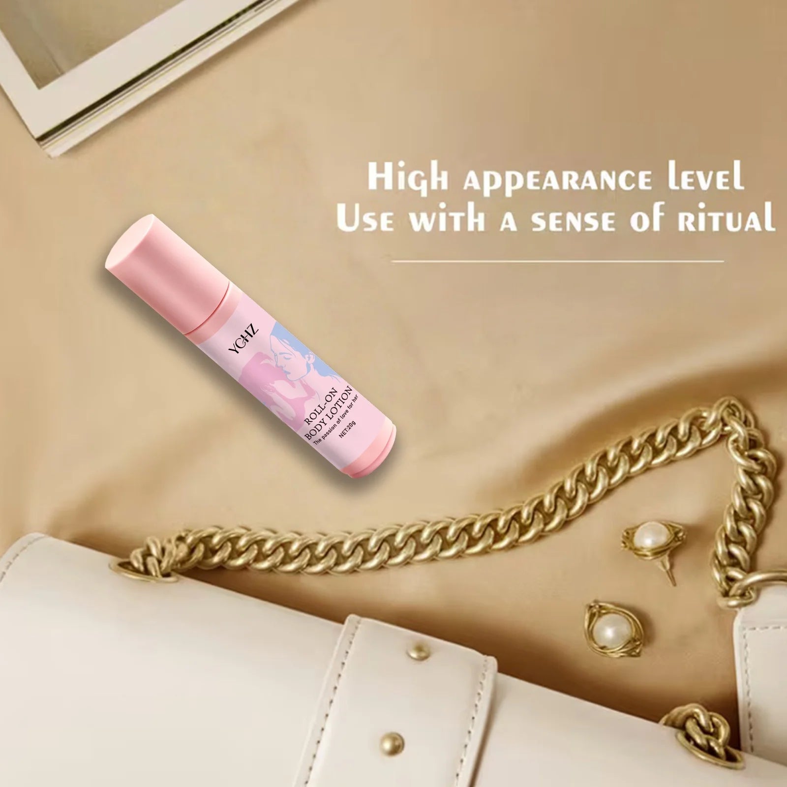 YCHZ Peach Aluminum-Free Roll-On Deodorant Women 72Hr