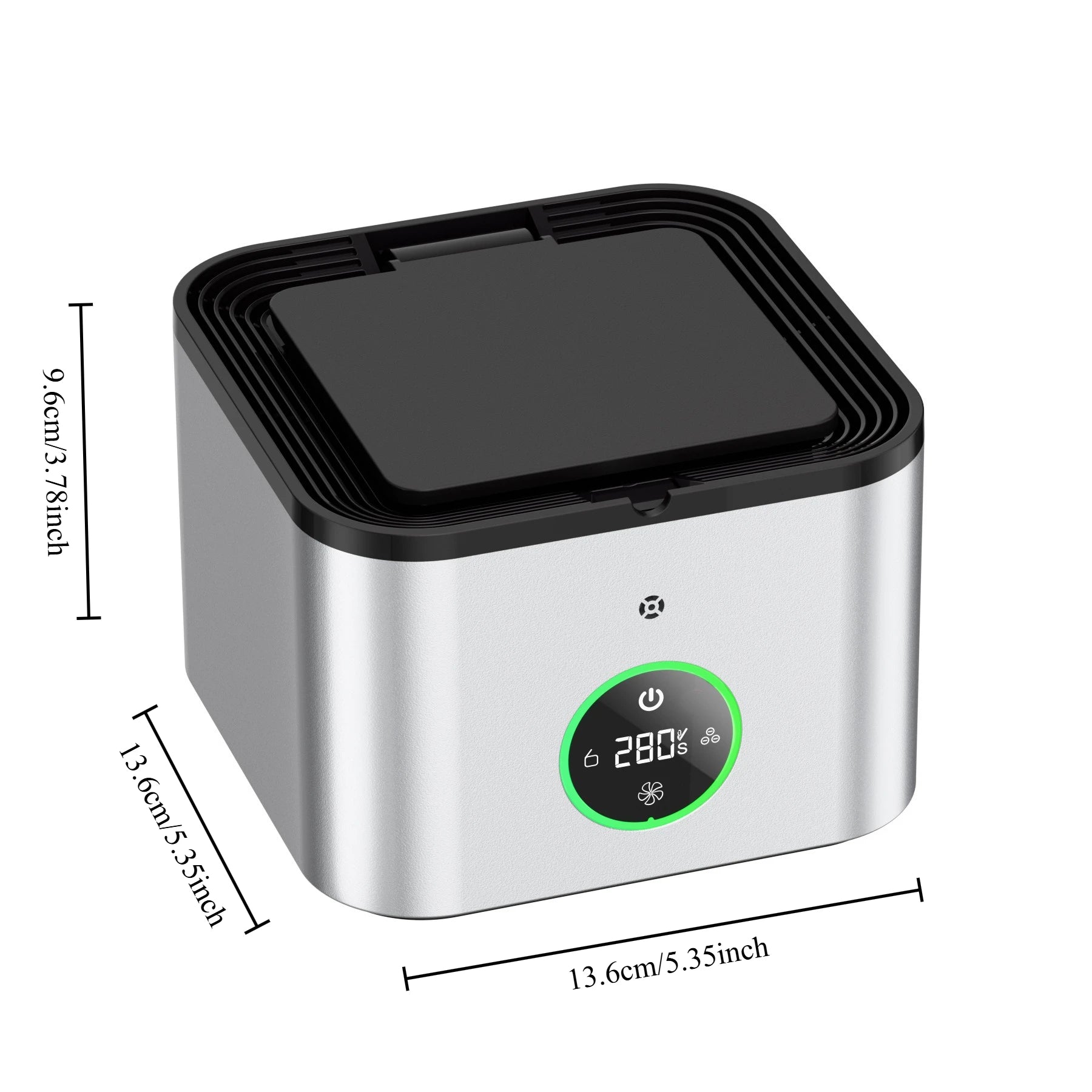 Creative Smart Ashtray Air Purifier for Home Office and Commercial Use with Cover Anti-Dust and Smoke Odor Removal Oasis Select silver