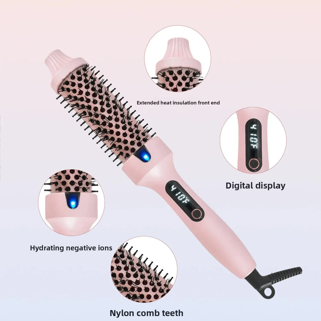 2-in-1 Electric Straightening & Curling Brush 38mm Styler