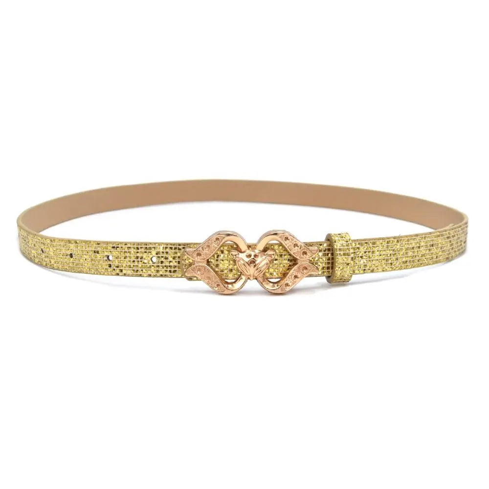 Fashion Bling Bling Sparkling Rhinestone Belt Glitter Luxury Brand Design Fox Buckle Belt Versatile PU Leather Belt Women Oasis Select