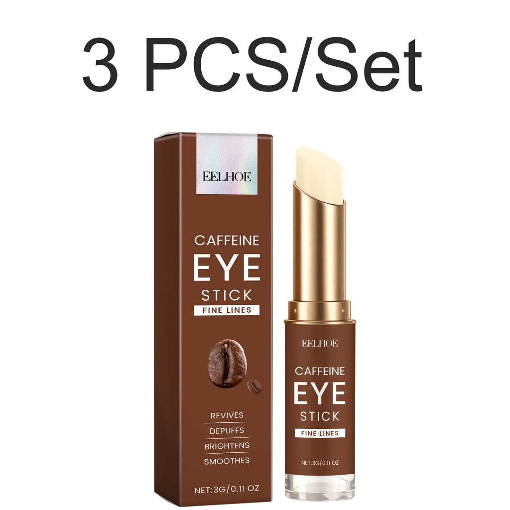Caffeine Eye Cream Stick Brighten Fine Lines Dark Circles Firming Hydrating Hyaluronic Acid Portable Daily Eye Care Creams 3g Oasis Select 3 PCS