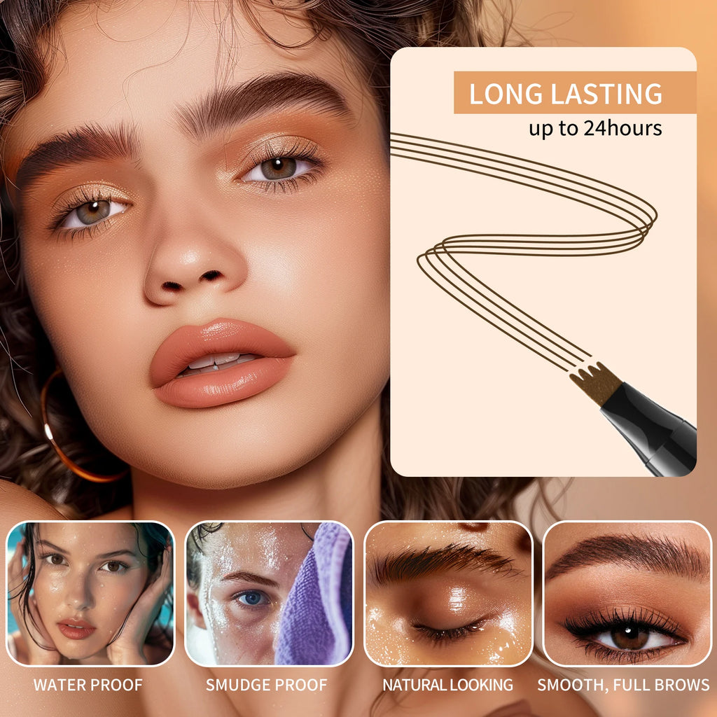 Hello Kiss 4-Point Microblading Eyebrow Pen – Waterproof