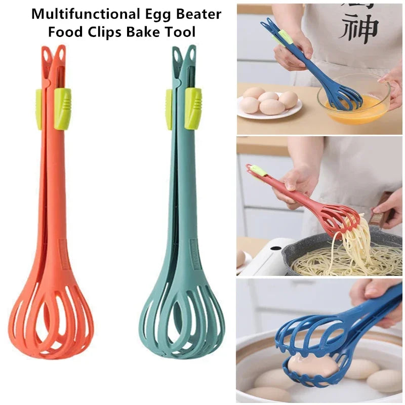 Multifunctional Egg Beater Egg Milk Whisk Pasta Tongs Food Clips Mixer Manual Stirrer Kichen Cream Bake Tool Kitchen Accessory Oasis Select